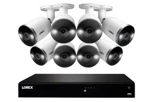 16-Channel 4K Ultra HD Fusion NVR System with 8 Smart Deterrence IP Cameras and 3TB Hard Drive