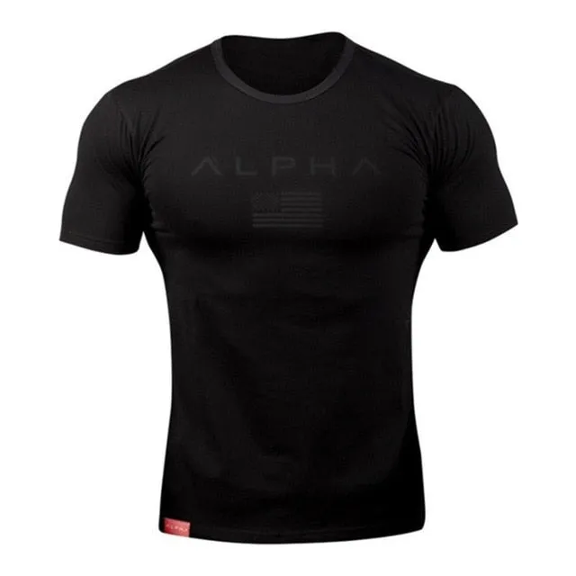 2019 Cotton Gym Training T-Shirt Men