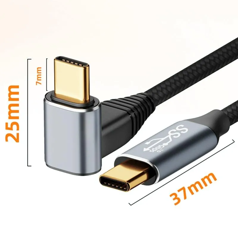 2M Usb-C To Usb-C Stereo Curved Data Cable For Steam Deck Gen2 - 100W