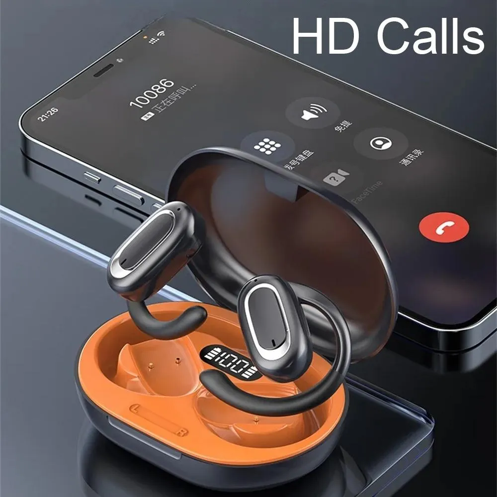 Adjustable Wireless Bluetooth Earphones with Noise Reduction - Skin-colour