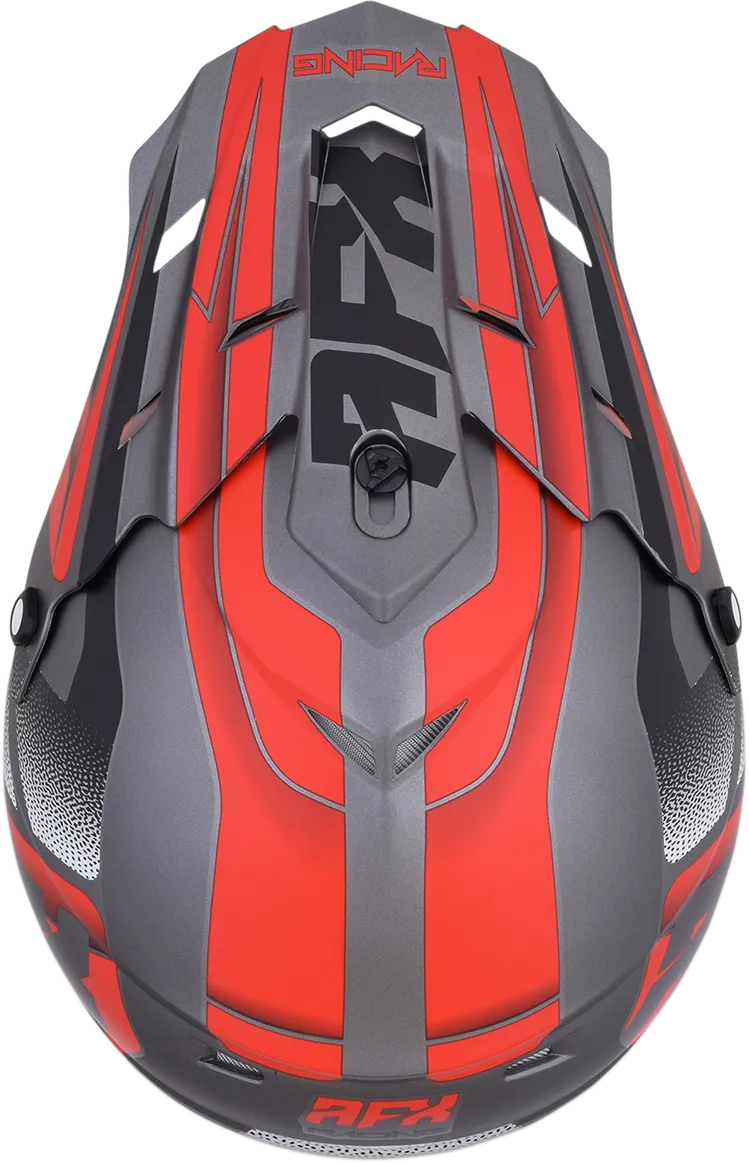 AFX FX-17 Helmet - Force - Frost Gray/Red - 2XL 0110-5207