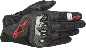 ALPINESTARS SMX-1 Air V2 Gloves - Black/Fluo Red - Medium 3570518-1030-M