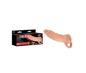 EXTENDOR TWO IN ONE 7" PENIS EXTENDER AND MASTURBATOR FLESH