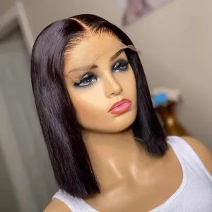 Spot lace wig headsets, cross-border wigs, women's short hair, short and straight hair, fluffy and wavy hair headsets, wholesale