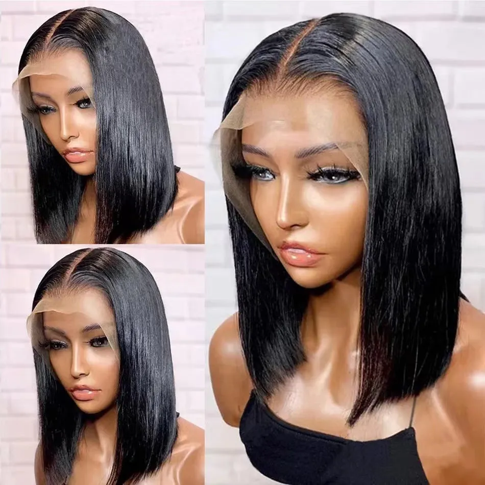 Spot lace wig headsets, cross-border wigs, women's short hair, short and straight hair, fluffy and wavy hair headsets, wholesale